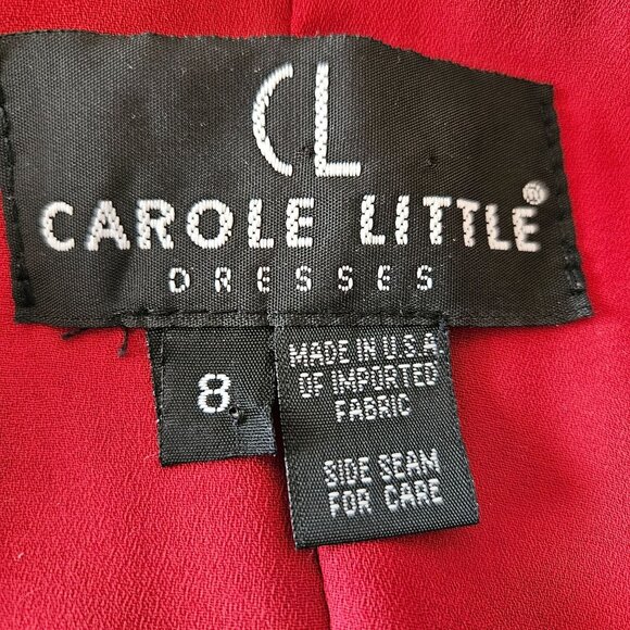 CL Carole Little Dress SZ 8 Maxi Vintage Lined Back Slit Bohemian Designer Party - Picture 7 of 9